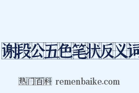 谢段公五色笔状反义词是什么意思的图片